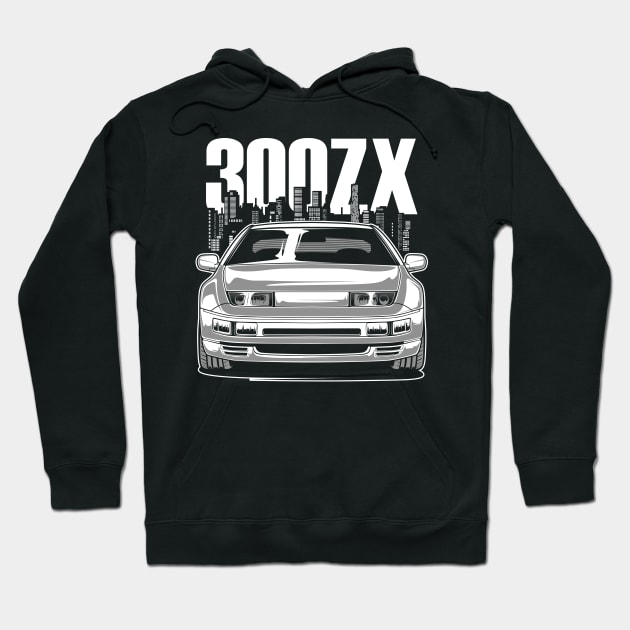 Fairlady 300ZX (White Print) Hoodie by idrdesign